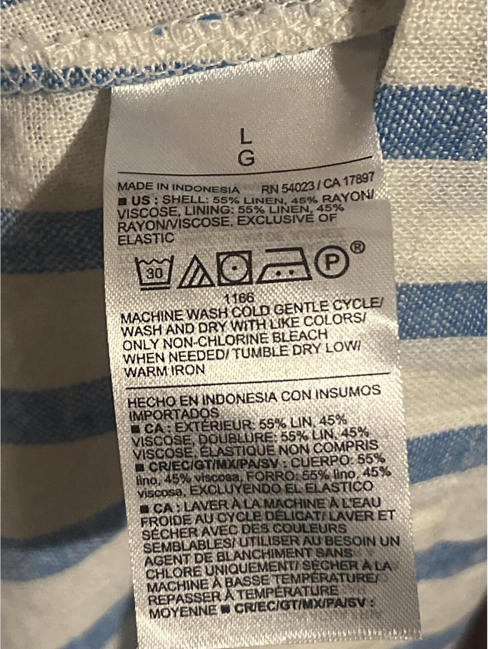 Old Navy Women's Blue and White Striped Midi Dress - Picture 6 of 6